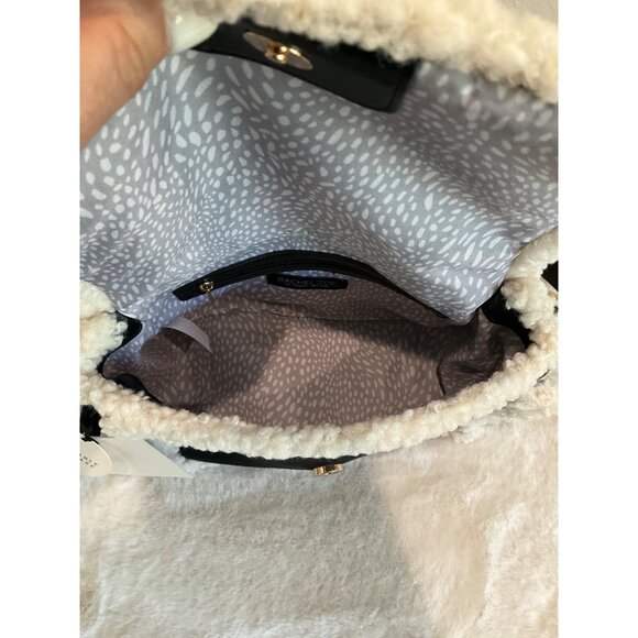 Rachel  Zoe New Black Sherpa bag with coin purse - Picture 4 of 5